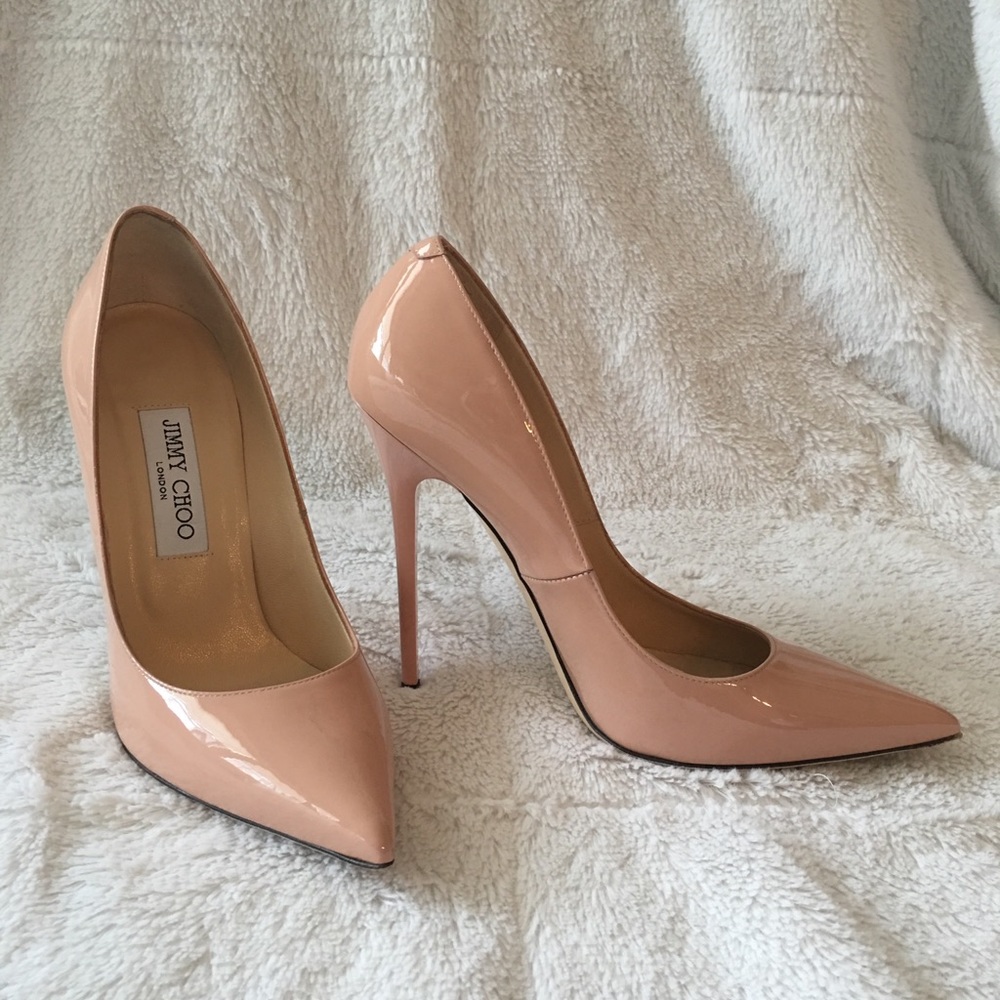 Jimmy Choo Anouk Blush Patent heels Size 38 👠